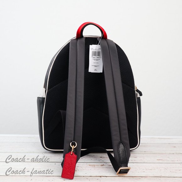 NWT Coach C6987 Court Backpack With Tiger Print in Honey/Black Multi - Picture 6 of 12